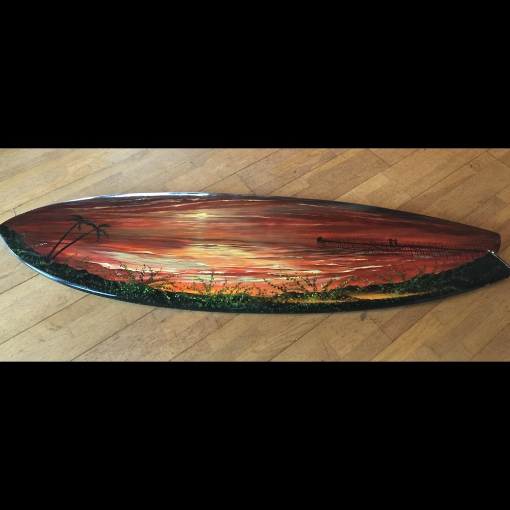 Painted surfboard